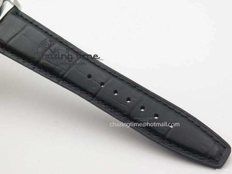 MIROTIME 0322 Portuguese IW545407 Black Dial ZF 1:1 Best Edition On Dark Blue Leather Strap DailyWear 7337